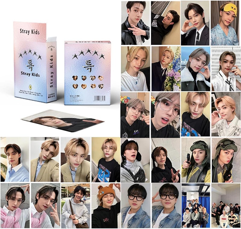 PYAJUU Stray Kids Laser Photocard 50pcs Stray Kids Laser Card Kpop Stray Kids LOMO Cards Kpop Straykids 5-Strar Album Card Stray Kids Photo Cards 5-Star Postcard Gift for Fans Daugher - Image 4